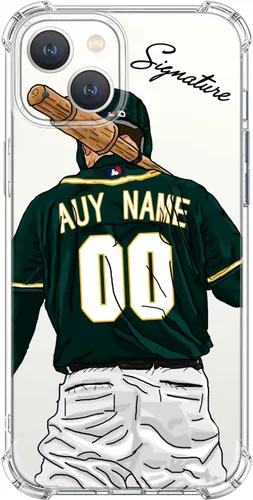 Miniatura 15 de Funda de béisbol transparente con nombre y número personalizados para iPhone 17 Air 16 15 Pro Max 14 13 Mini 12 11 Xs Xr SE3 8 7 6 Plus, con 4