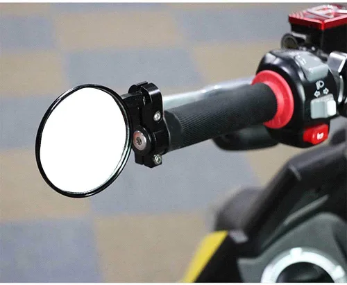 Miniatura 3 de 1 par negro CNC redondo Billet Bar lente convexa manillar extremo motocicleta espejos compatibles para 2019 Ducati Scrambler Cafe Racer