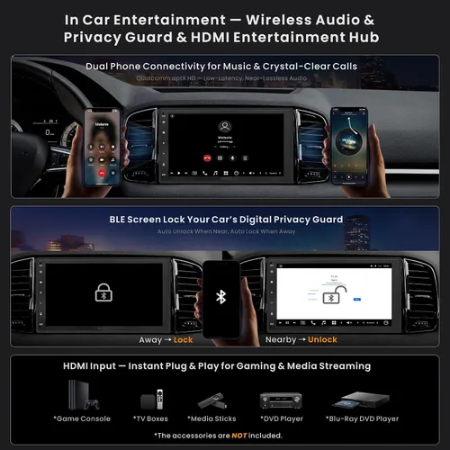 Miniatura 6 de ATOTOZONE Estéreo de auto de doble DIN con IA de 7 pulgadas, 8G+128G, 4G LTE, Carplay inalámbrico y Android Auto, audio 7.1.2 Ch, DSP, 36B-EQ, FLAC