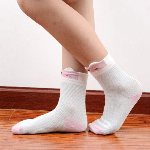 Miniatura 6 de T.H.L.S 5 pares de calcetines de algodón para niñas de 0 a 15 años de edad