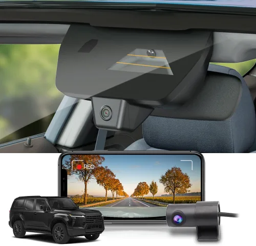 Fitcamx La cámara de tablero delantera 2K y trasera 1080P se adapta para Lexus GX550 2024-2026 Premium Luxury Overtail (Gen3/J250), aspecto OEM,