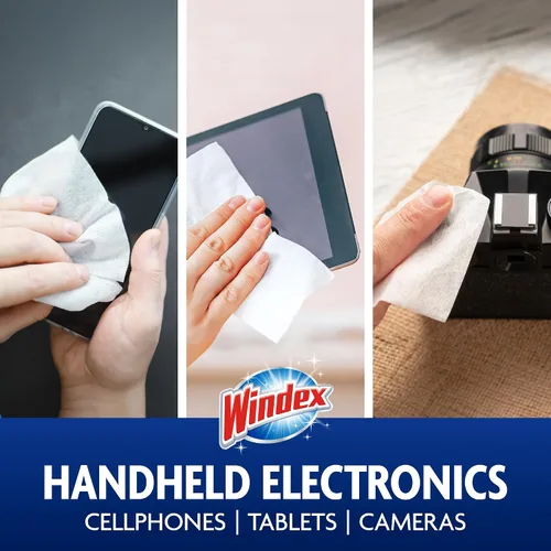 Miniatura 3 de Toallitas de limpieza electrónica Windex, toallitas para pantallas prehumedecidas para televisores, teléfonos y otros dispositivos electrónicos