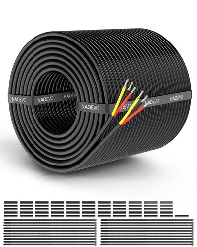 Miniatura 29 de NAOEVO Cable eléctrico de calibre 10, 2 conductores, cable de PVC trenzado de 10 AWG, bajo voltaje de 12 V/cobre estañado/cable flexible