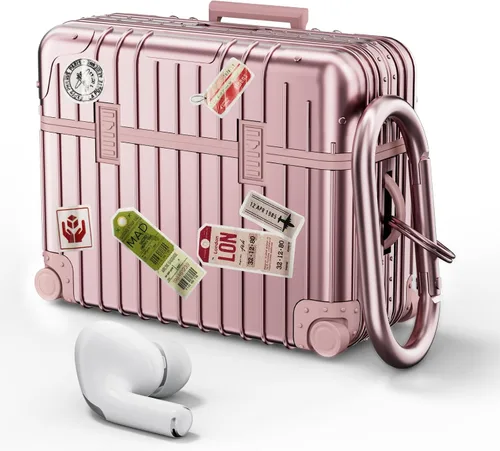 Miniatura 10 de KOREDA Funda compatible con AirPods Pro de 2ª/1ª generación, bonita y divertida funda con diseño de maleta para Airpods Pro de 2ª/1ª