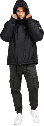 Miniatura 2 de CorBuyit Chaqueta de esquí con capucha para hombre, abrigo impermeable de nieve
