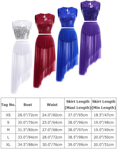 Miniatura 5 de Vestido de baile con lentejuelas brillantes, sin mangas, 2 piezas, vestido de baile floral, malla de encaje, falda de tul dividida con pantalones