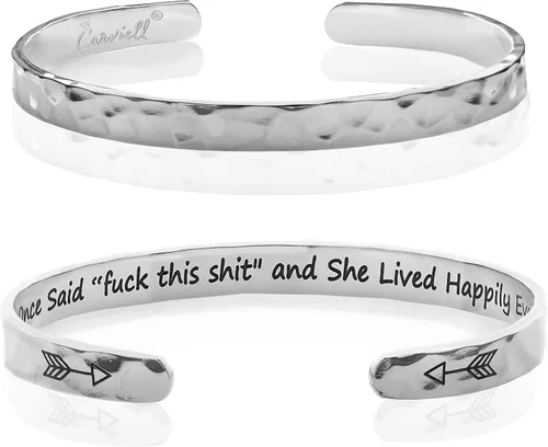 Miniatura 78 de Carviell Pulseras grabadas para mujer, inspiradoras, amistad, amor, mamá, hija, hermana, cristiana, graduación, conmemoración y regalos de boda, más