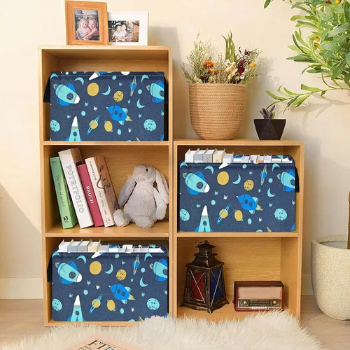 Miniatura 5 de Cesta de almacenamiento impermeable para bebé, organizador de juguetes, cubos de guardería para mujeres y niños, cesta para organizar el hogar, Nave