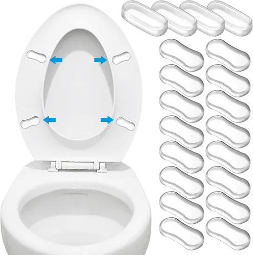Juego de 20 parachoques universales para asiento de inodoro, tapa de goma de silicona para fijación de bidé con adhesivo fuerte, repuesto para