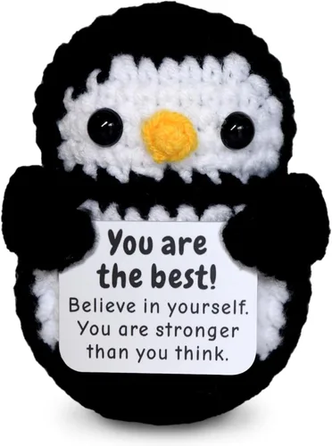 Miniatura 12 de DEYBA Gato de ganchillo de apoyo emocional: animales de ganchillo positivos, regalo inspirador para mujeres, hombres, parejas, amigos, familia