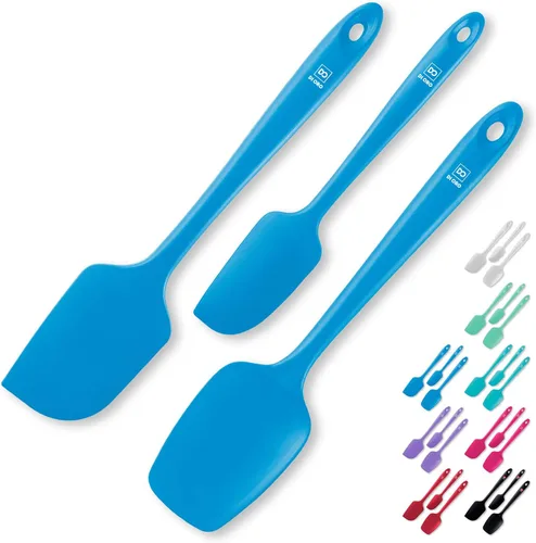 DI ORO Juego de espátulas de silicona – Espátulas de cocina de goma para hornear, cocinar y mezclar – Resistente al calor a 600 °F y libre de BPA