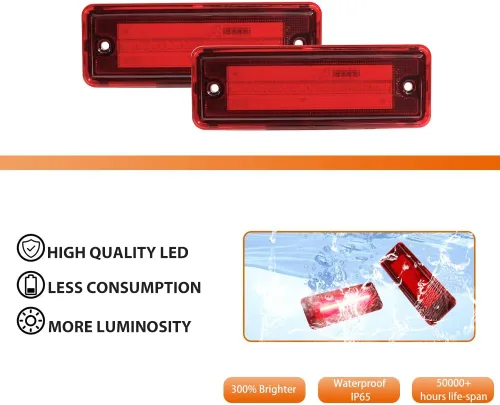 Miniatura 2 de ADIIL Luces LED de lente roja para parachoques trasero compatibles con 1978-1987 Chevrolet El Camino GMC Caballero, reemplazan las lámparas Luces