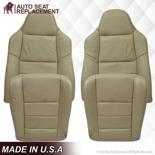 Miniatura 6 de Compatible con Ford F250 F350 Lariat XL XLT 2003, 2004, 2005, 2006, 2007, funda de asiento de repuesto de cuero genuino para conductor o pasajero