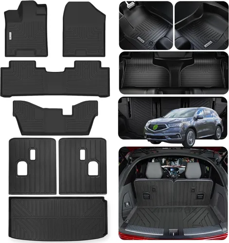 Miniatura 33 de Alfombrillas para Toyota Camry 2011-2017, primera y 2da fila, forro de carga TPE para todo tipo de clima, alfombrillas de coche para accesorios Camry