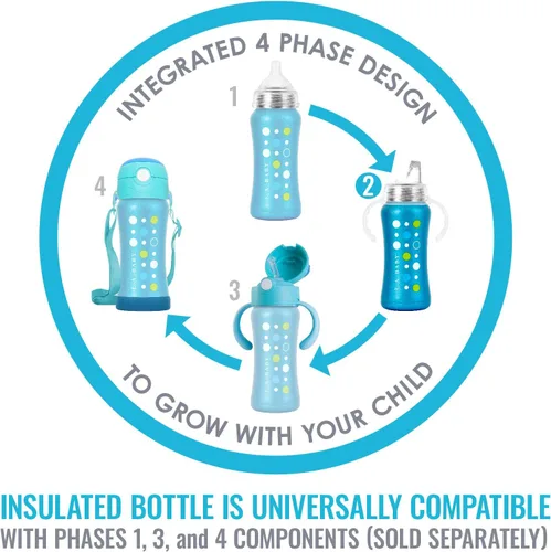 Miniatura 4 de Ultimate - Vaso para beber de acero inoxidable Vaso aislado de 9 onzas para niños pequeños que aísla más de 10 horas Sin fugas, silicona