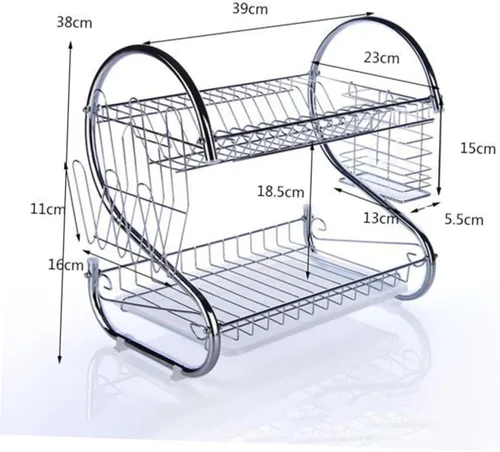Miniatura 5 de UPKOCH Escurridor de platos para fregadero, estante seco para platos, soporte para palillos, soporte para utensilios sobre el fregadero, escurridor