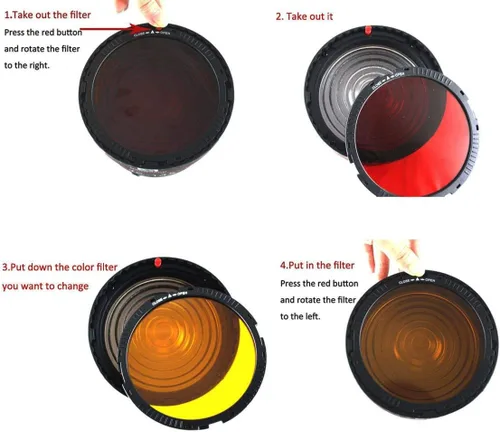 Miniatura 8 de EXMAX NG-10X Fresnel Adaptador de enfoque de lente Fresnel Spot S-Mount Adaptador Accesorio 10-40° 5X Lente de enfoque más brillante Ajustar