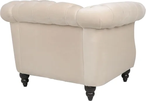Miniatura 7 de RARZOE Chesterfield - Sillas contemporáneas de terciopelo Chesterfield, silla de club de terciopelo, silla Chesterfield con brazos enrollados