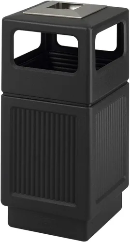 Miniatura 12 de Safco Canmeleon - Bote de basura comercial de 38 galones, para uso en interiores y exteriores, duradero y resistente a la intemperie con paneles