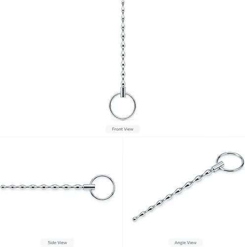 Miniatura 6 de 5.12 pulgadas de espada uretral sonidos dilatadores de pene estirador de pene tornillo tapón de pene sólido, sólido