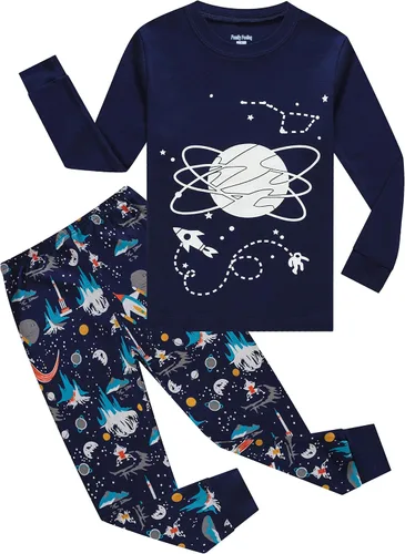 Miniatura 20 de Family Feeling - Pijamas para niños y niños pequeños, conjunto de pijamas de 2 piezas, ropa para dormir de 100 % algodón