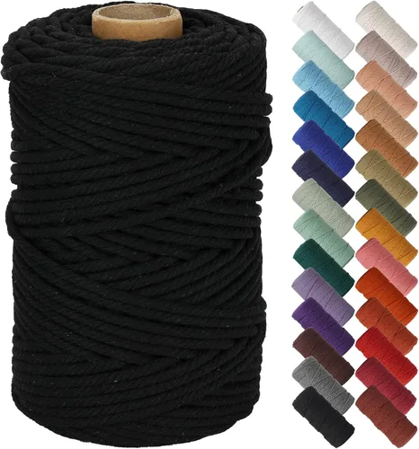 Miniatura 104 de NOANTA - Cuerda de macramé color beige natural, 1/8 pulgadas (3 mm) x 109 yardas (100 metros), cuerda de algodón colorido para colgar en la pared