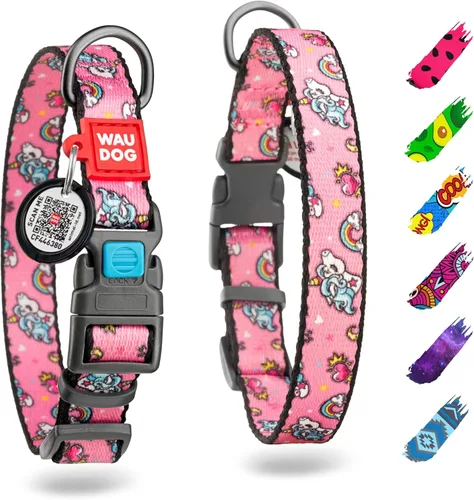Miniatura 35 de Collar de Nylon para Perros WAUDOG - Collar Ajustable para Perros Grandes, Pequeños y Medianos - Collares Separables para Cachorros de Razas Grandes