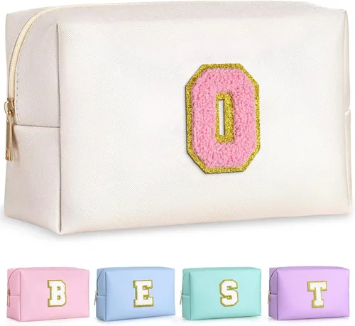 Miniatura 107 de TOPEAST - Bolso de maquillaje para mujer, G Blanco nacarado-rosa