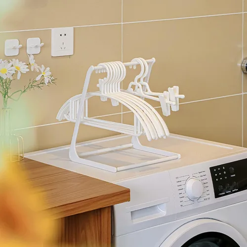 Miniatura 8 de Organizador de percha para armario, lavandería, ropa para colgar ropa, apilador, soporte para colgar ropa para adultos o niños