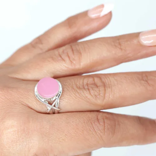 Miniatura 2 de JEWELOPORIUM Anillo de plata de ley 925 para mujer, concha de abulón de cornalina, zafiro creado, ámbar y amatista, joyería de piedras preciosas