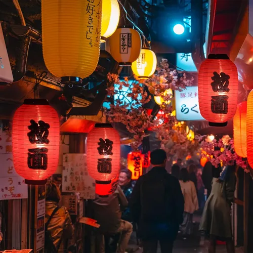 Miniatura 4 de Riakrum Farol de estilo japonés para decoración de fiesta japonesa, farol de seda roja de 14 pulgadas, decorativo, tradicional, colgante, barra