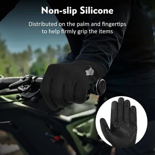Miniatura 4 de Guantes deportivos de invierno cálidos para correr, para clima frío, guantes térmicos para pantalla táctil, guantes antideslizantes de forro polar