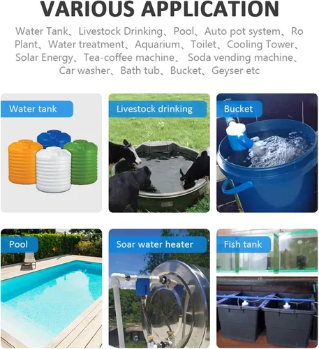 Miniatura 5 de Válvula de flotador Válvula de control de nivel de agua automática macho de entrada lateral lateral para tanque de agua