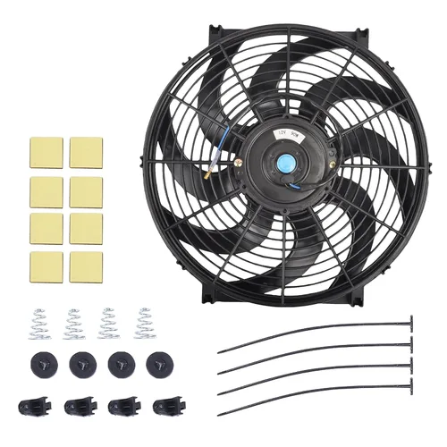 Miniatura 17 de Ventilador delgado de 10 pulgadas de empuje y tracción, ventilador eléctrico de enfriamiento para radiador universal de alto rendimiento, motor