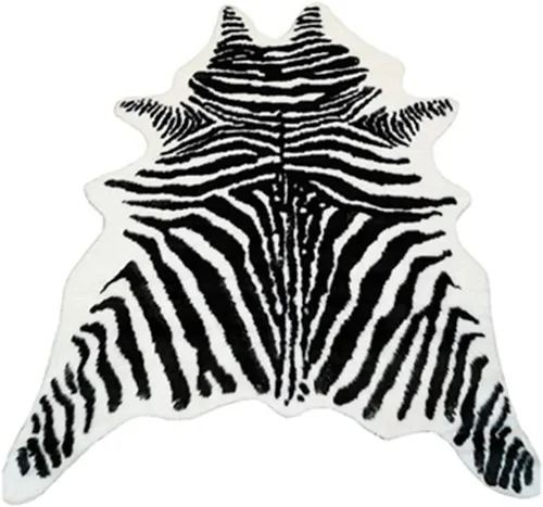 Miniatura 13 de Alfombra con estampado de leopardo, piel de vaca sintética, alfombra artificial, piel de vaca de imitación, leopardo, tigre, cebra, tapete de piel