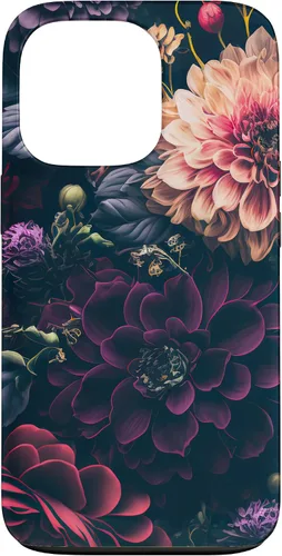 Miniatura 10 de Dahlia Flower Moody Dark Floral Pink and Purple Pattern Case for iPhone 17