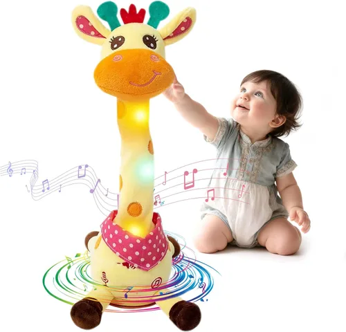 Miniatura 16 de LUKETURE Peluche de nutria respiratoria con movimiento rítmico, luz nocturna suave y ruido blanco, compañero de peluche calmante para relajación