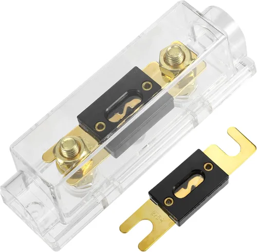Miniatura 14 de X AUTOHAUX 1 Unidades de audio para coche 0 4 8 calibre en línea ANL portafusibles transparente transparente bloque de fusibles con 2 unids 125A