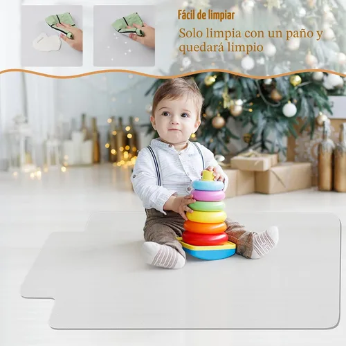 Miniatura 6 de KMAT Alfombrilla para Silla de Oficina, Alfombrillas de Deslizamiento Fácil para Suelos de Madera Dura y Baldosas, Alfombrilla para Silla Rodante