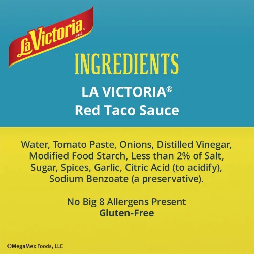 Miniatura 2 de Salsa para Tacos Roja La Victoria, Suave, 15 Onzas
