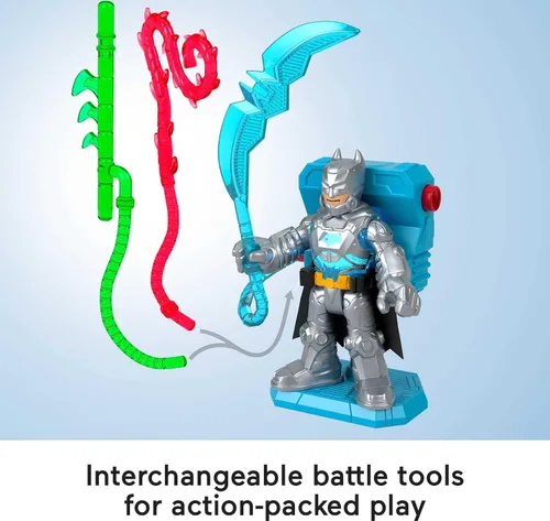 Miniatura 3 de Fisher-Price Imaginext DC Super Friends Juguetes Preescolares Batman Battle Multipack Juego de 9 Figuras con Mochila Iluminada para Niños de 3+ Años