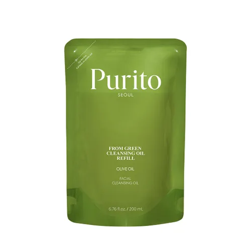 PURITO From Green Recambio de Aceite Limpiador, Removedor de Maquillaje Sin Fragancia para Cara y Ojos, Limpiador de Aceite Vegano Suave para