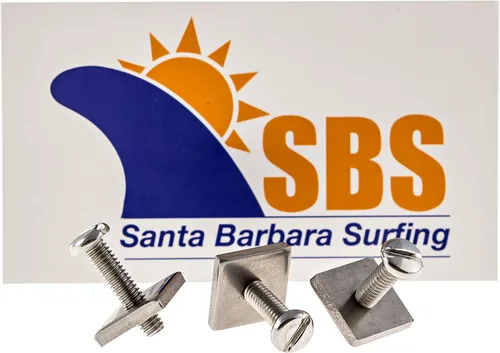 Miniatura 5 de SBS - Tornillo y placa de aleta Longboard de acero inoxidable - Paquete de 3