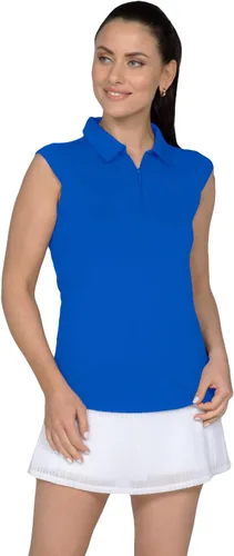 Miniatura 7 de IBKUL Athleisure Wear 84000 Polo de protección solar UPF 50+ Icefil Cooling Tech Solid sin mangas