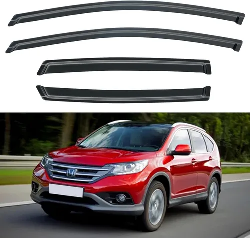 Miniatura 36 de YQAUTEC Viseras de Ventana Protectores de Lluvia para Honda Civic 2022 2023 2024 2025 2026, Deflectores de Viento de Ventilación de Ventana Fuera