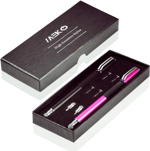 Miniatura 7 de MEKO (2 piezas) [Serie de Precisión 2 en 1] Lápiz Táctil de Disco/Stylus para Todos los Dispositivos de Pantalla Táctil Paquete con 4 Puntas