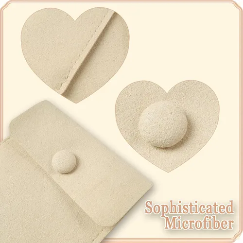 Miniatura 3 de Heliltd 12pcs bolsa de joyería de microfibra 3.1x3.1 in Bolsas de joyería de microfibra Bolsa de embalaje de joyería de microfibra Bolsas de regalo