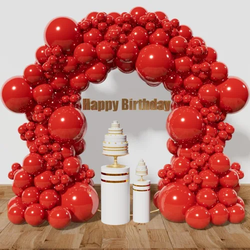 Miniatura 10 de Kit de arco de globos de color rosa claro, 111 piezas de globos de látex de 18, 12 y 5 pulgadas, guirnalda de globos de fiesta para cumpleaños, baby