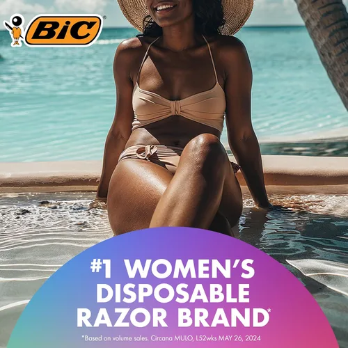 Miniatura 2 de BIC Soleil 3 maquinillas de afeitar desechables perfumadas para mujer, 3 cuchillas con una tira de humedad para un afeitado sedoso, surtido de 4