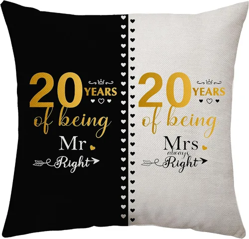 Miniatura 5 de Mr. Right Mrs. Always Right Regalos para parejas, regalos de matrimonio de 14 años para ella y él, aniversario de boda para parejas, tía, tío, funda